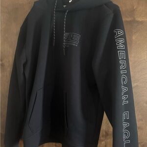 American Eagle Outfitters Black Graphic Hoodie